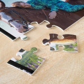 Paard Custom 4 Foto's Collage Zwart Legpuzzel (Zijkant)