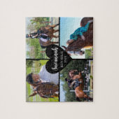 Paard Custom 4 Foto's Collage Zwart Legpuzzel (Verticaal)