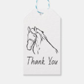Paard dank u Ruitersport Pony land Western Cadeaulabel (Voorkant)