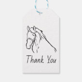 Paard dank u Ruitersport Pony land Western Cadeaulabel (Achterkant)
