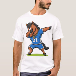 Paard dat dabt, grappig, schattig, dab-dans t-shirt