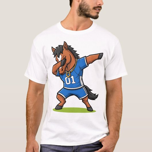 Paard dat dabt, grappig, schattig, dab-dans t-shirt (Voorkant)