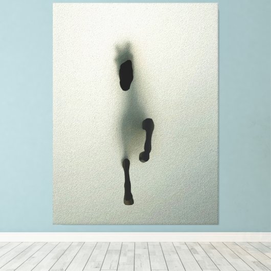 Paard dat door mist breekt - Abstracte Kunst Canvas Afdruk (Insitu (Houten vloer))