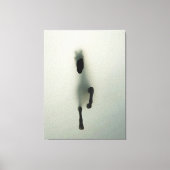 Paard dat door mist breekt - Abstracte Kunst Canvas Afdruk (Voorkant)
