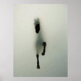 Paard dat door mist breekt - Abstracte Kunst Poster