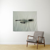 Paard dat door mist breekt - Abstracte Kunst Wandkleed (In Situ (horizontaal))