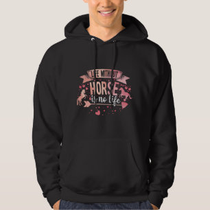 Paard dat paardmotief zegt paardrijden ruiter paar hoodie