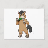 Paard dat veganistisch eet briefkaart (Voorkant)