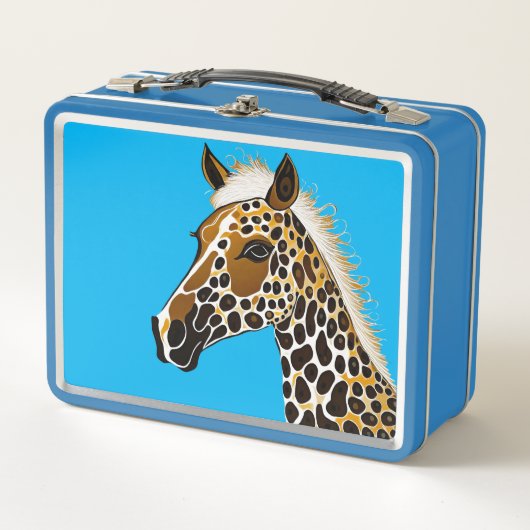 Paard Design Metalen Lunchbox (Voorkant)