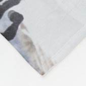 Paard die door de sneeuw loopt fleece deken (Hoek)