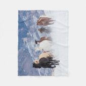 Paard die door de sneeuw loopt fleece deken (Voorkant)