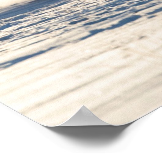 Paard die door de sneeuw loopt poster (Hoek)