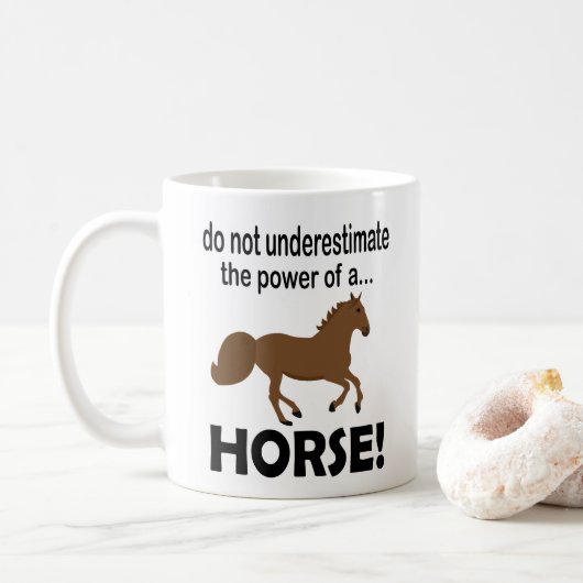 Paard Dier Grappig  Koffiemok (Met donut)