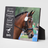 Paard Dier Herdenking Aangepaste Foto Herinnering Fotoplaat (Zijkant)