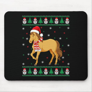 Paard Dier Matching Familie Lelijke Kersttrui Muismat