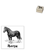 PAARD DIER RUBBER STEMPEL (Gestempeld)