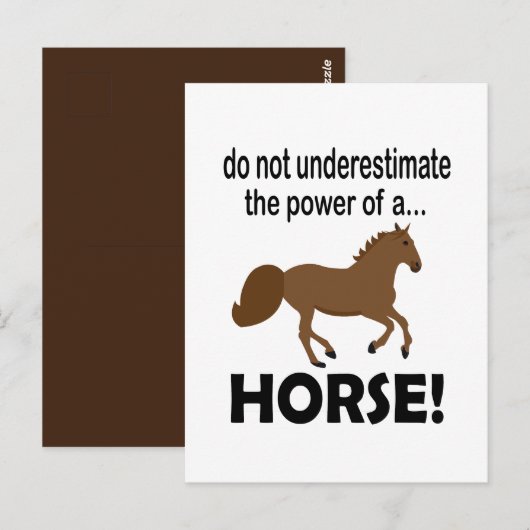 Paard Dier Schattig Grappig Paard Briefkaart (Voorkant / Achterkant)