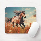 Paard Dier Wildlife Wilderness Kleurrijke Wall Art Muismat (Met muis)