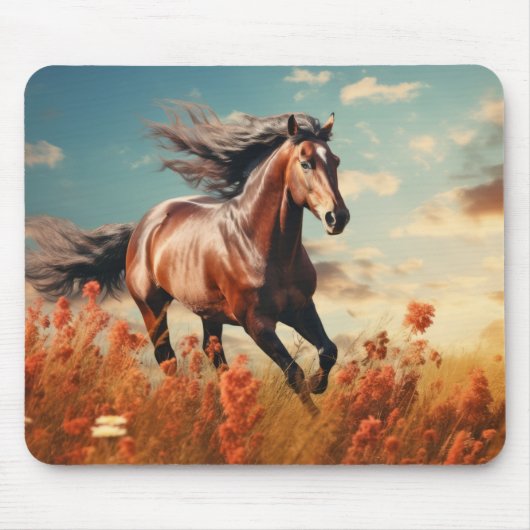 Paard Dier Wildlife Wilderness Kleurrijke Wall Art Muismat (Voorkant)