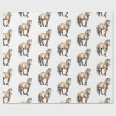 Paard Dieren Boerderij Bruiloft Cadeaupapier (Vlak)