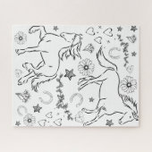 Paard Doodle Kleur Me In    Legpuzzel (Horizontaal)