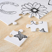 Paard Doodle Kleur Me In    Legpuzzel (Zijkant)