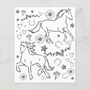 Paard Doodle Kleurplaat