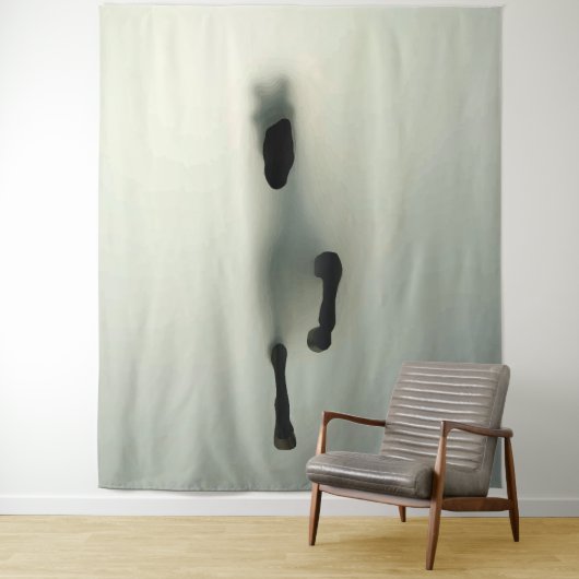 Paard door mist brekend wandkleed (In situ)