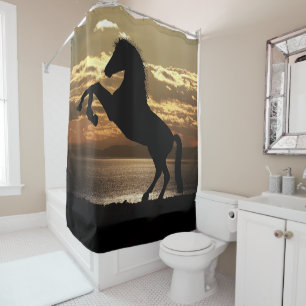 paard douchegordijn