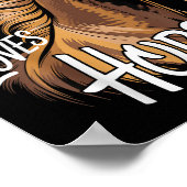 Paard een meisje dat van paarden houdt poster (Hoek)