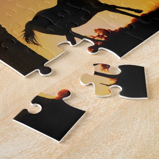 Paard Eik Zuidwestelijke Zonsondergang Legpuzzel (Zijkant)