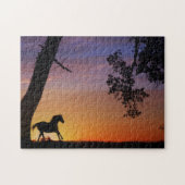 Paard Eik Zuidwestelijke Zonsondergang Legpuzzel (Horizontaal)