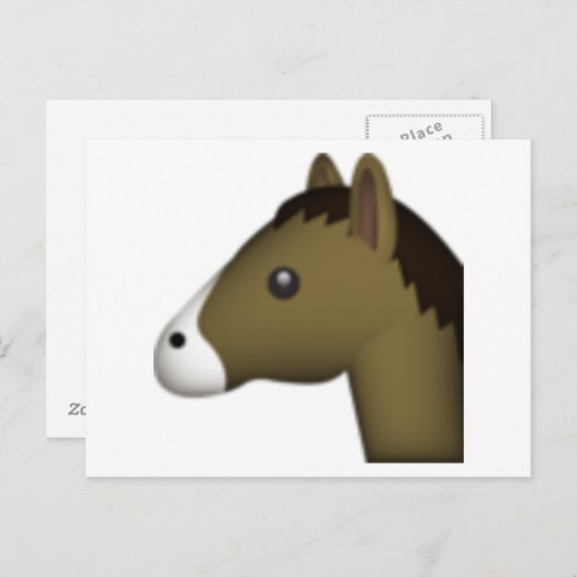 Paard - Emoji Briefkaart (Voorkant / Achterkant)