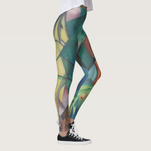 Paard en Adelaar van Franz Marc, Vintage Cubisme K Leggings