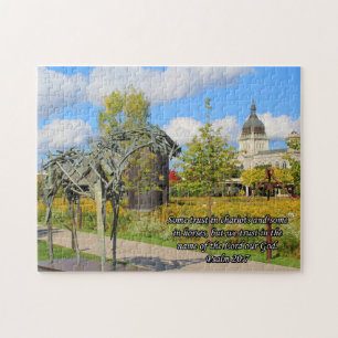 Paard en Basiliek met Psalm Legpuzzel