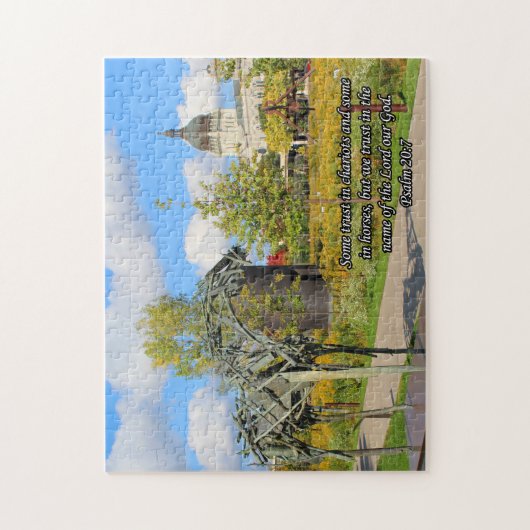 Paard en Basiliek met Psalm Legpuzzel (Verticaal)