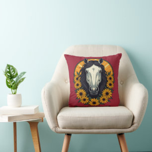 Paard En Black Eyed Susan Bloemen Kussen