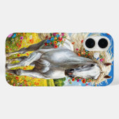 Paard en bloemen Case-Mate iPhone case (Achterkant (horizontaal))