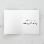 Paard en Bloemen Happy Birthday Kaart (Binnen)