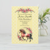 Paard en bloemen kaart (Staand voorkant)