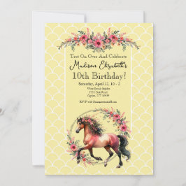 Paard en Bloemen Kaart