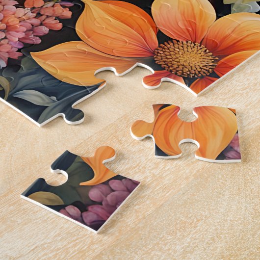 Paard en bloemen legpuzzel (Zijkant)