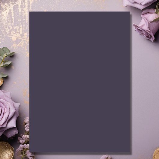  Paard en Bloemen Paarse en Gouden Verjaardag Kaart