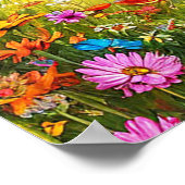 Paard en bloemen poster (Hoek)