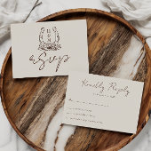Paard en bloemen Western Country Boho Wedding RSVP Kaartje