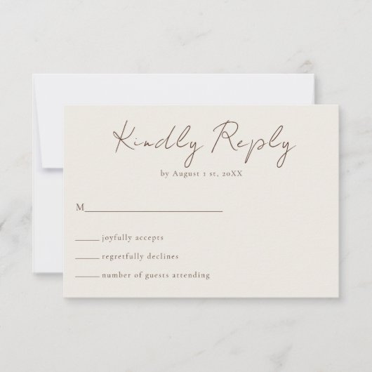 Paard en bloemen Western Country Boho Wedding RSVP Kaartje (Voorkant)