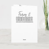 Paard en bloemen Whimsical Gepersonaliseerde Verja Kaart (Achterkant)