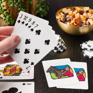 Paard En Boerenmeisje Pokerkaarten