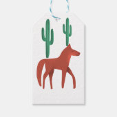 Paard en Cactus Cadeaulabel (Voorkant)