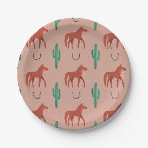 Paard en Cactus Papieren Bordje